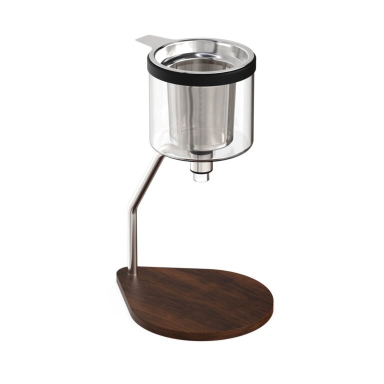 Walnut coloured manual coffee brewer